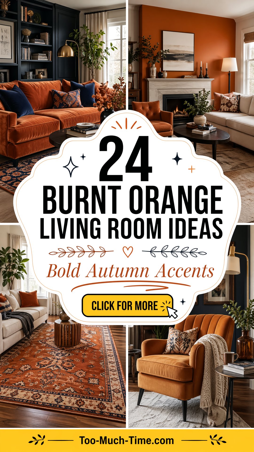 24 Burnt Orange Living Room Ideas Bold Accents Today - 24 Burnt Orange Living Room Ideas: Bold Accents Today