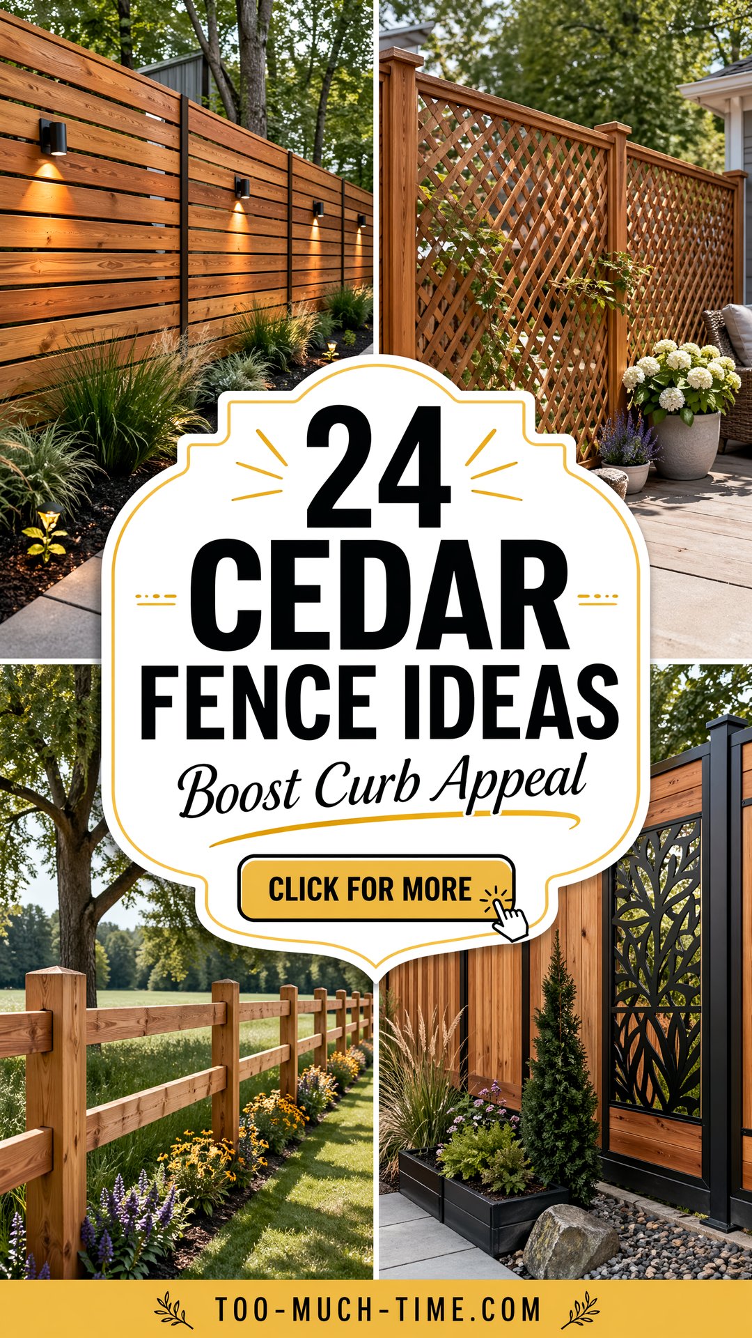 24 Cedar Fence Ideas to Boost Curb Appeal and Privacy - 24 Cedar Fence Ideas to Boost Curb Appeal and Privacy