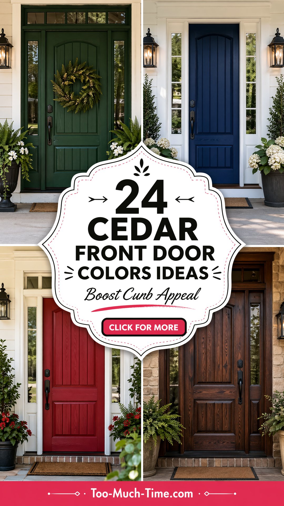 24 Cedar Front Door Colors Ideas to Boost Curb Appeal - 24 Cedar Front Door Colors Ideas to Boost Curb Appeal