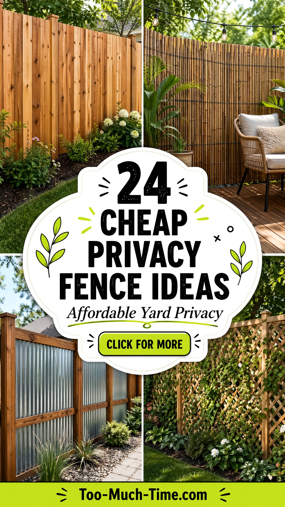 24 Cheap Privacy Fence Ideas Affordable Yard Privacy - 24 Cheap Privacy Fence Ideas: Affordable Yard Privacy