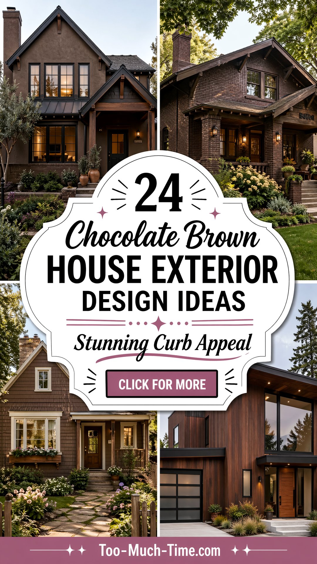 24 Chocolate Brown House Exterior Design Ideas for Curb - 24 Chocolate Brown House Exterior Design Ideas for Curb