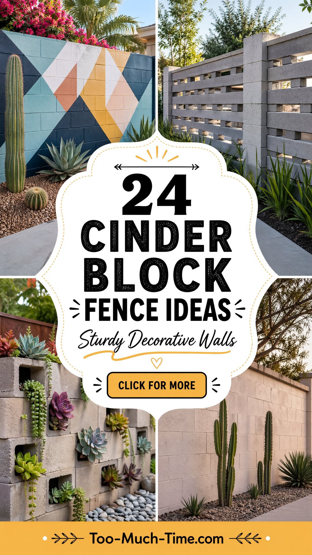 24 Cinder Block Fence Ideas Sturdy Decorative Walls Now - 24 Cinder Block Fence Ideas: Sturdy, Decorative Walls Now