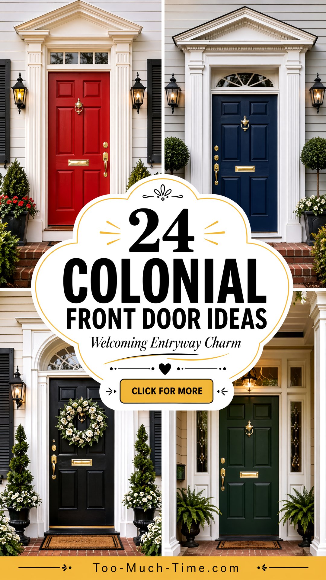 24 Colonial Front Door Ideas for Welcoming Entryways - 24 Colonial Front Door Ideas for Welcoming Entryways
