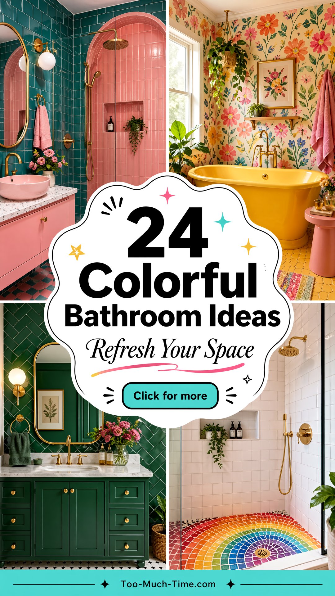 24 Colorful Bathroom Ideas to Refresh Your Space Today - 24 Colorful Bathroom Ideas to Refresh Your Space Today