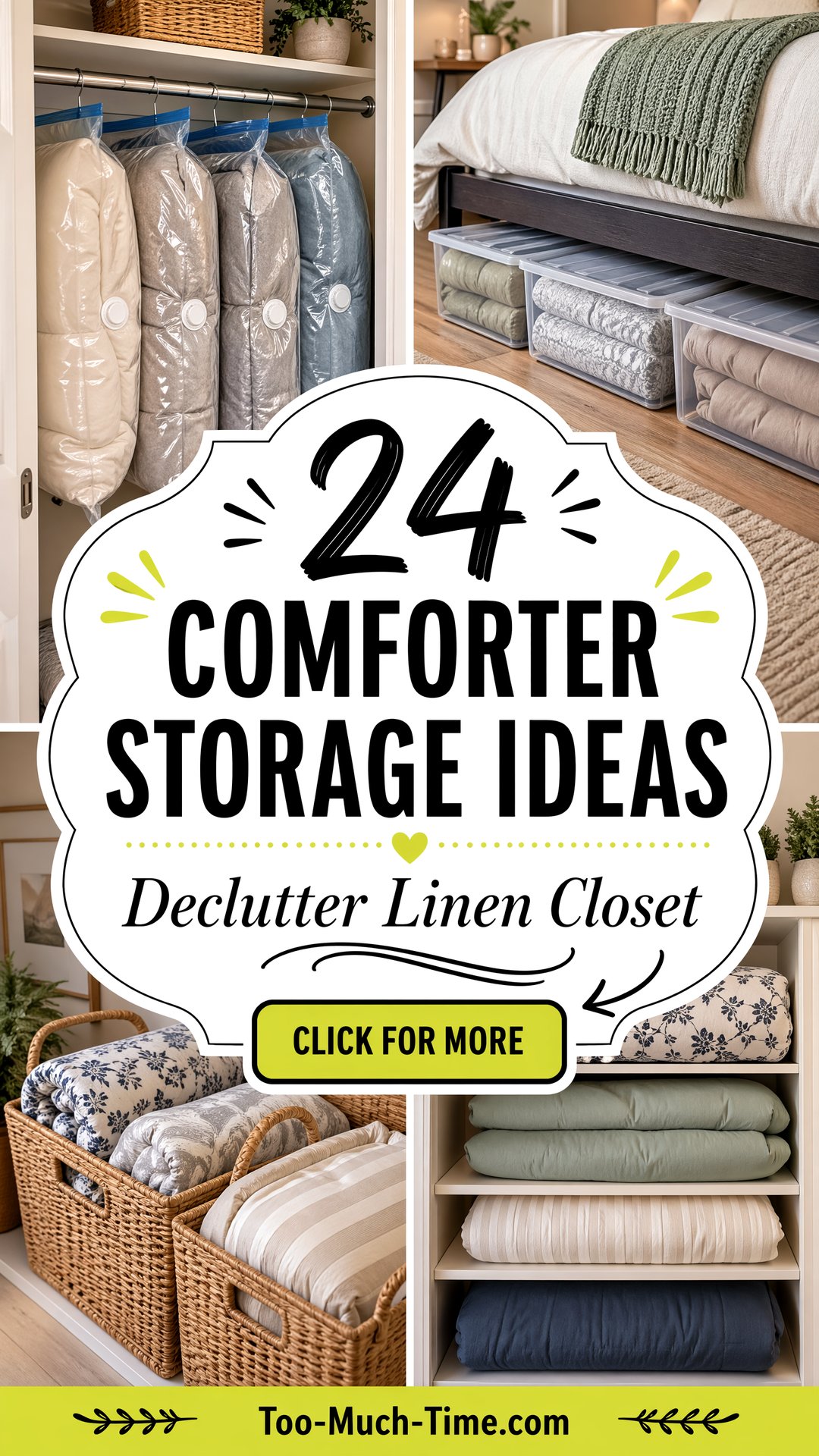 24 Comforter Storage Ideas to Declutter Linen Closet - 24 Comforter Storage Ideas to Declutter Linen Closet