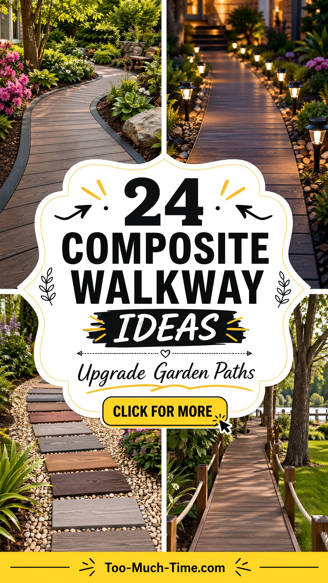 24 Composite Walkway Ideas to Upgrade Outdoor Paths - 24 Composite Walkway Ideas to Upgrade Outdoor Paths