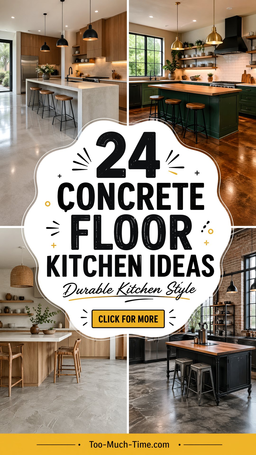 24 Concrete Floor Kitchen Ideas for Durable Kitchens - 24 Concrete Floor Kitchen Ideas for Durable Kitchens