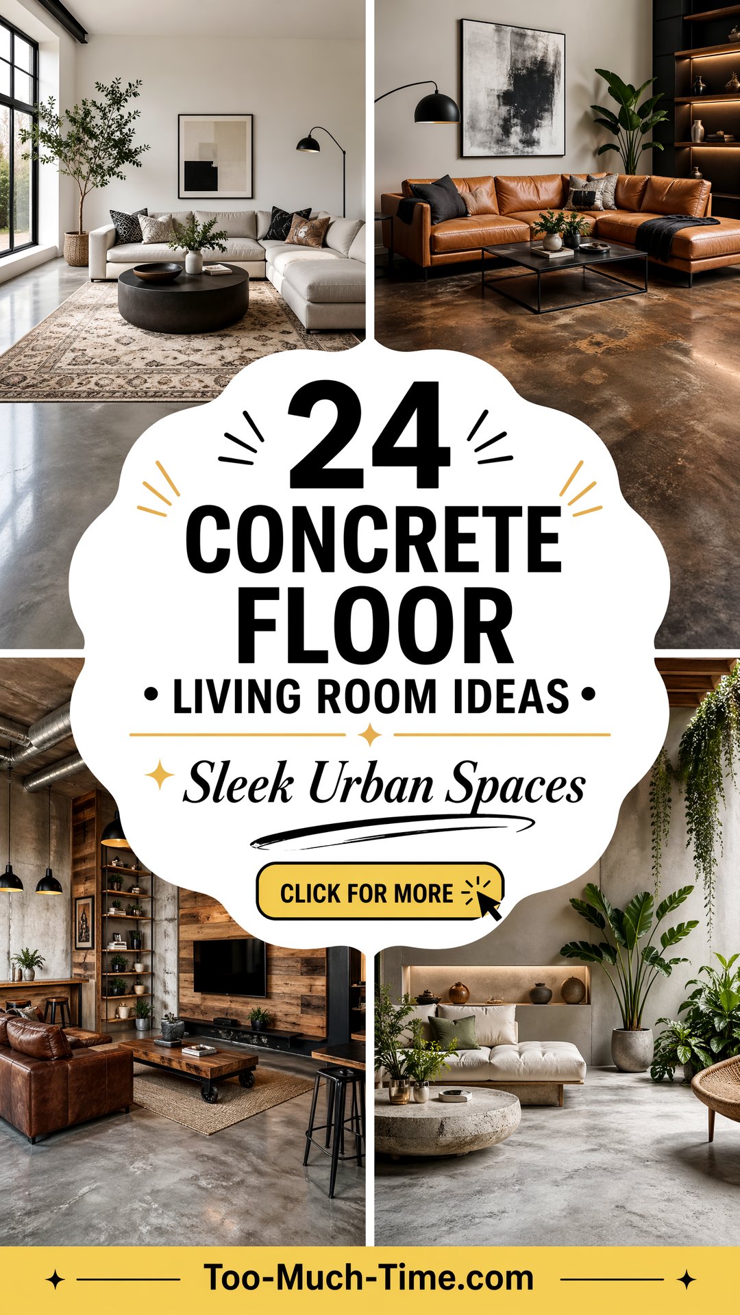 24 Concrete Floor Living Room Ideas for Stylish Spaces - 24 Concrete Floor Living Room Ideas for Stylish Spaces