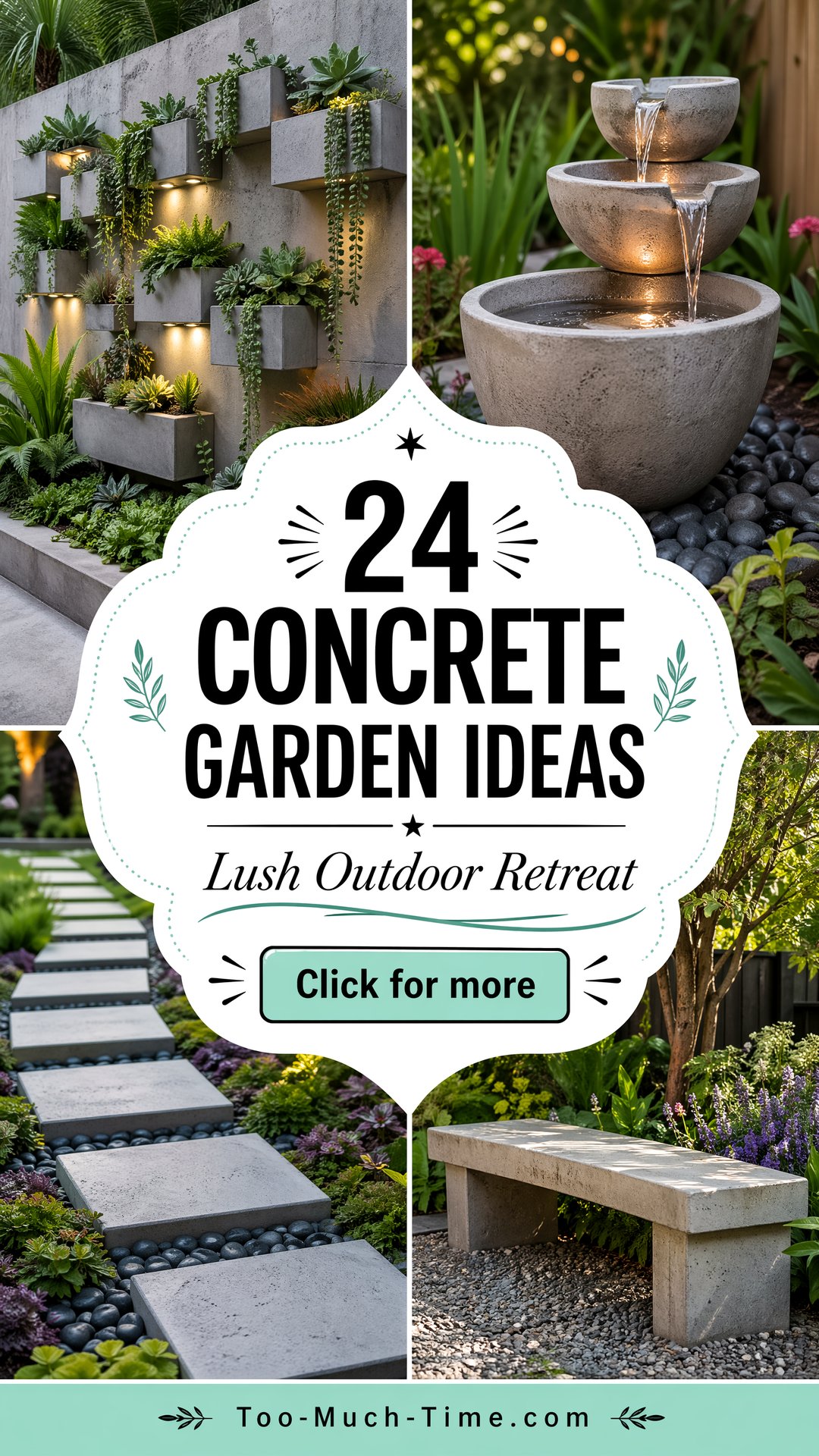 24 Concrete Garden Ideas for Lush Greenery and Water Features - 24 Concrete Garden Ideas for Lush Greenery and Water Features