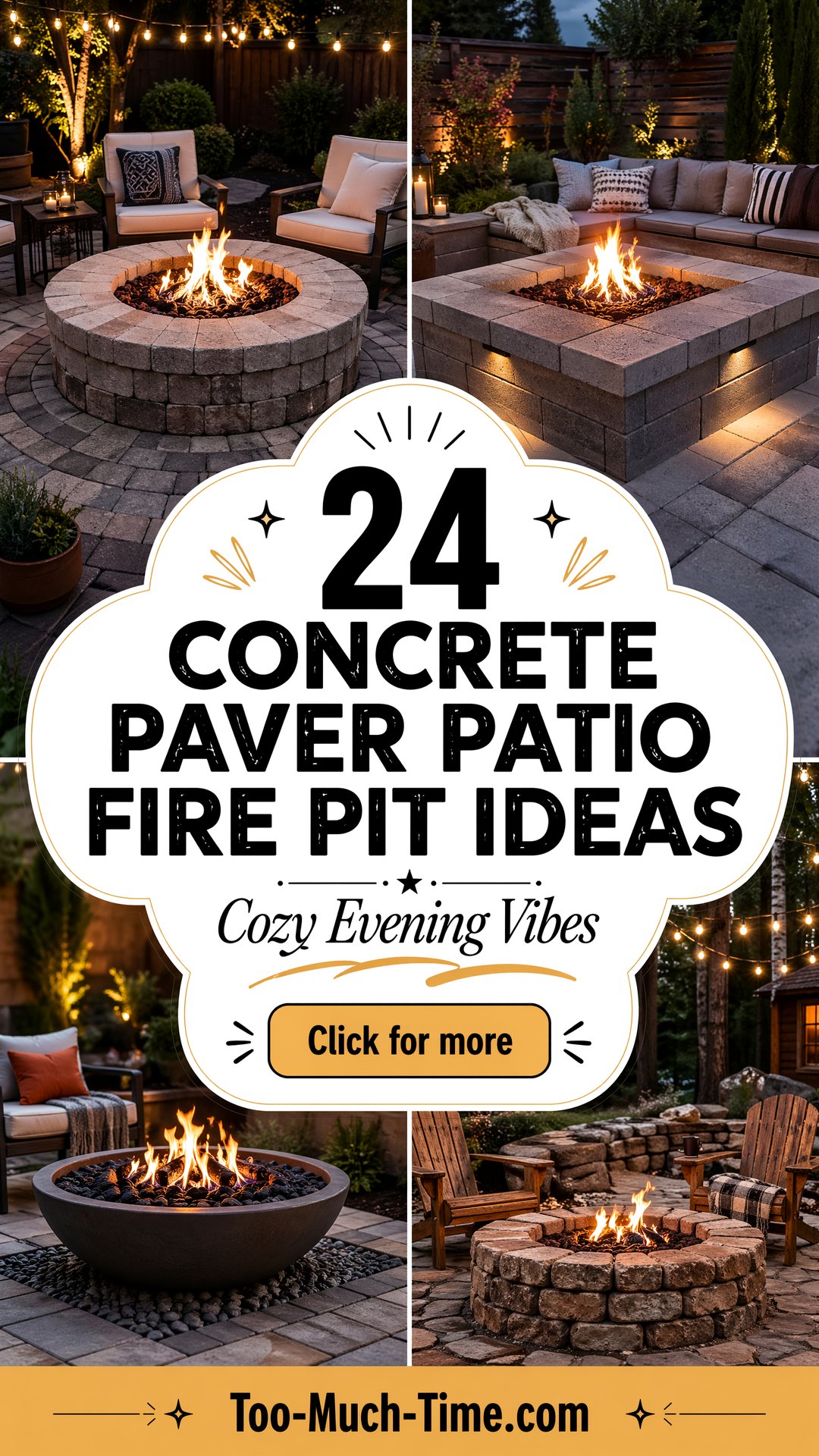 24 Concrete Paver Patio Fire Pit Ideas for Evenings - 24 Concrete Paver Patio Fire Pit Ideas for Evenings