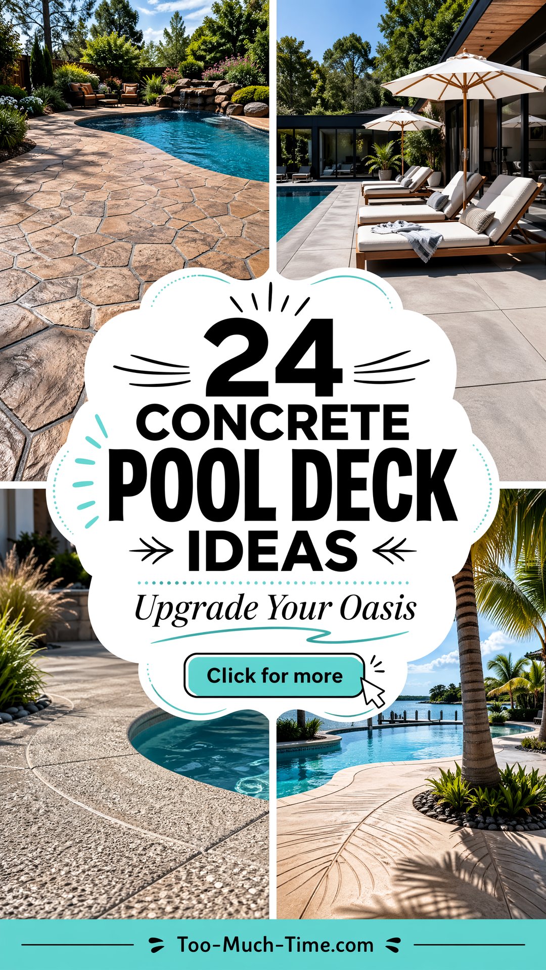 24 Concrete Pool Deck Ideas to Upgrade Outdoor Spaces - 24 Concrete Pool Deck Ideas to Upgrade Outdoor Spaces