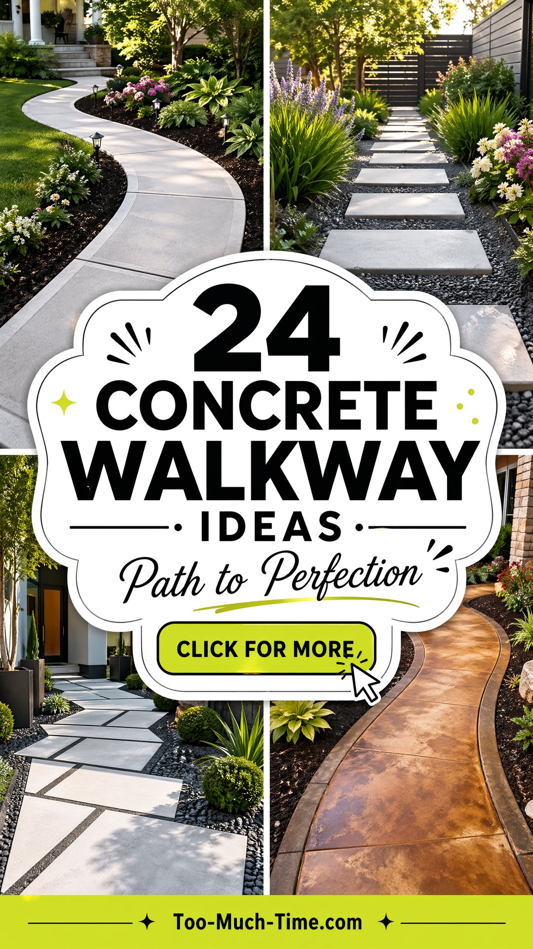 24 Concrete Walkway Ideas to Boost Curb Appeal - 24 Concrete Walkway Ideas to Boost Curb Appeal