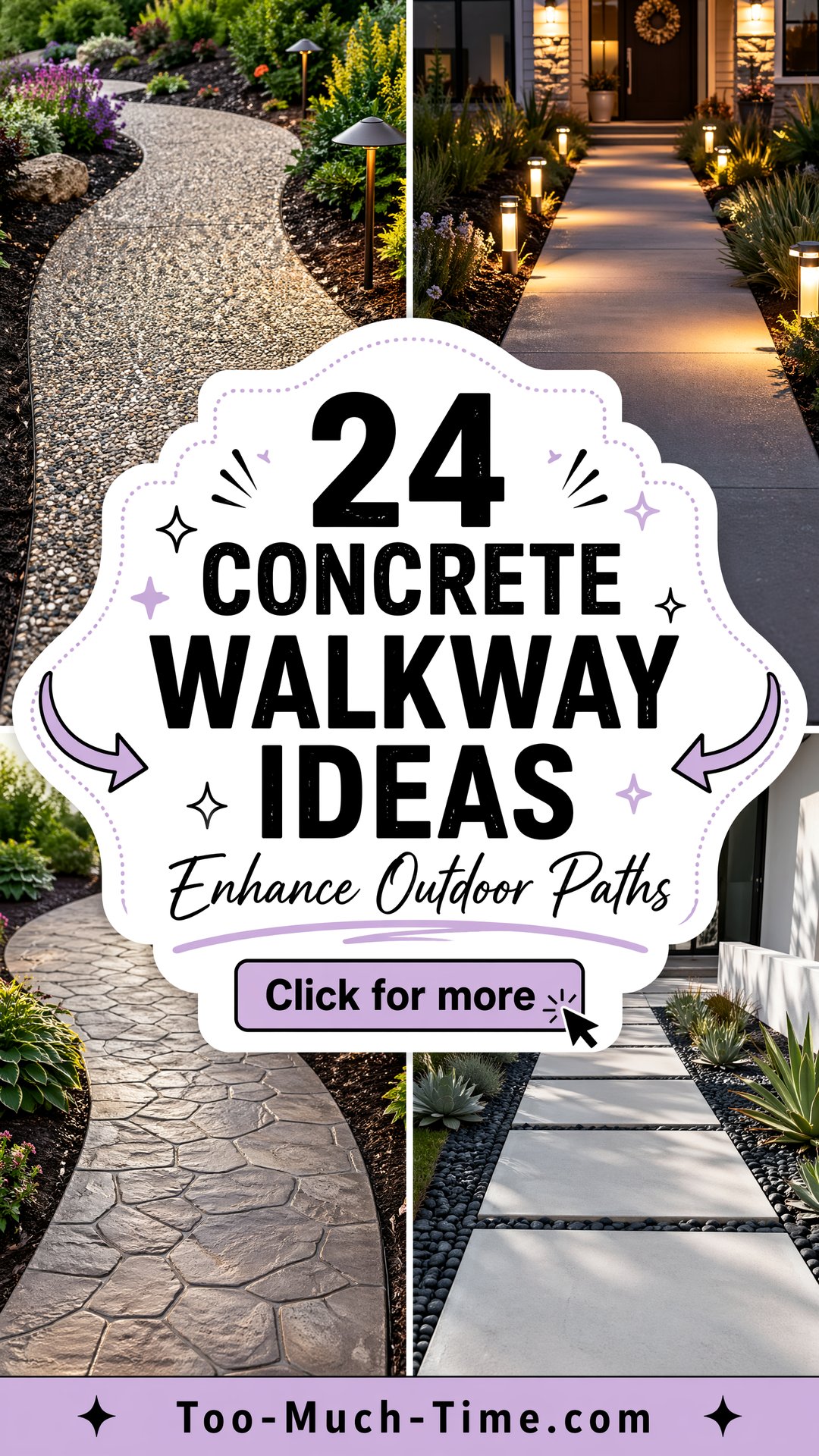 24 Concrete Walkway Ideas to Enhance Outdoor Paths - 24 Concrete Walkway Ideas to Enhance Outdoor Paths