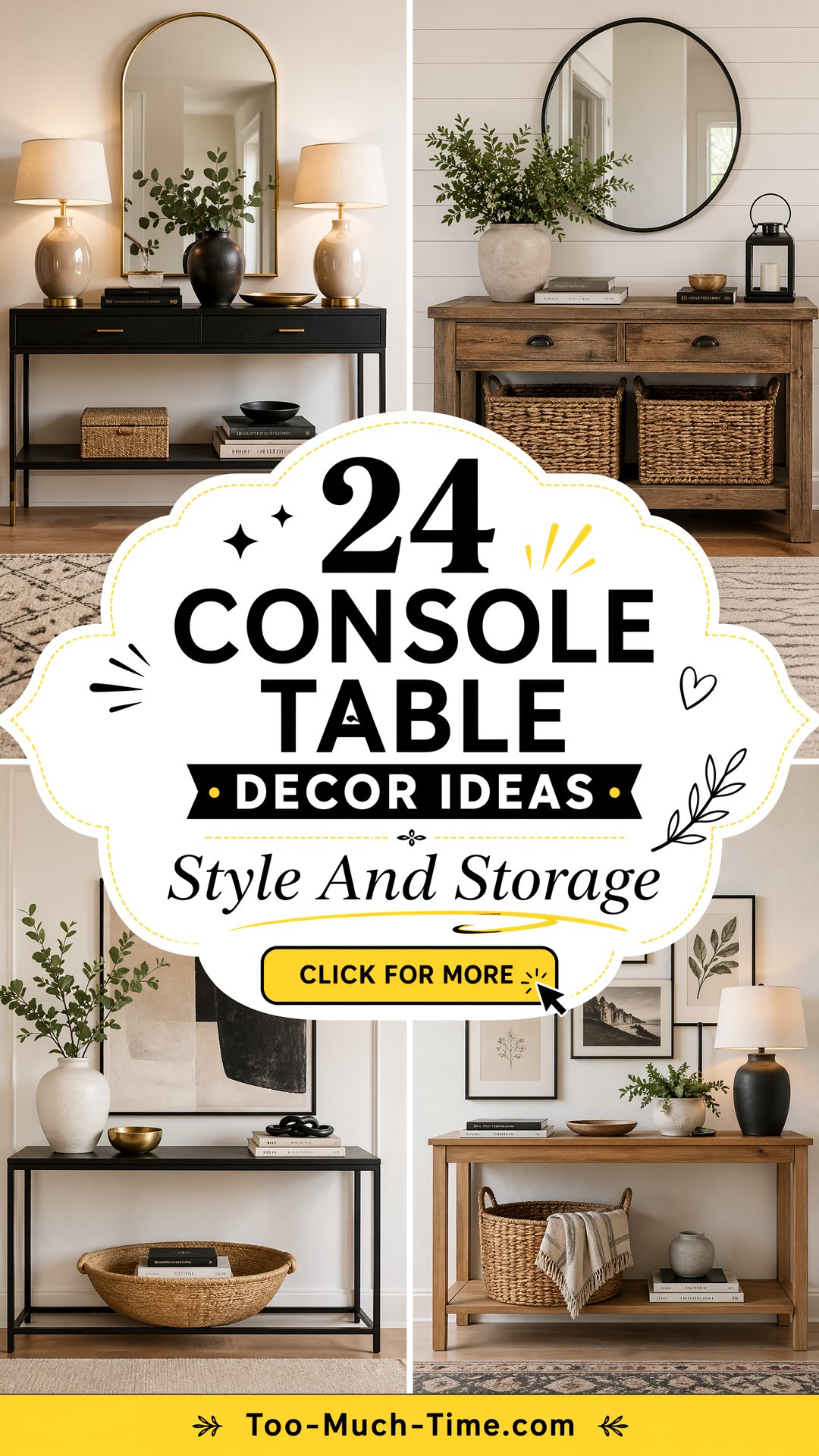 24 Console Table Decor Ideas for Style and Storage - 24 Console Table Decor Ideas for Style and Storage