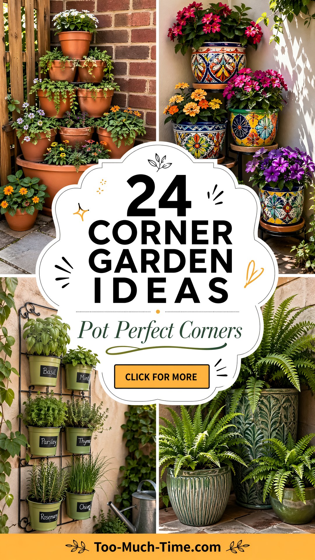 24 Corner Garden Ideas with Pots for Vibrant Corners - 24 Corner Garden Ideas with Pots for Vibrant Corners