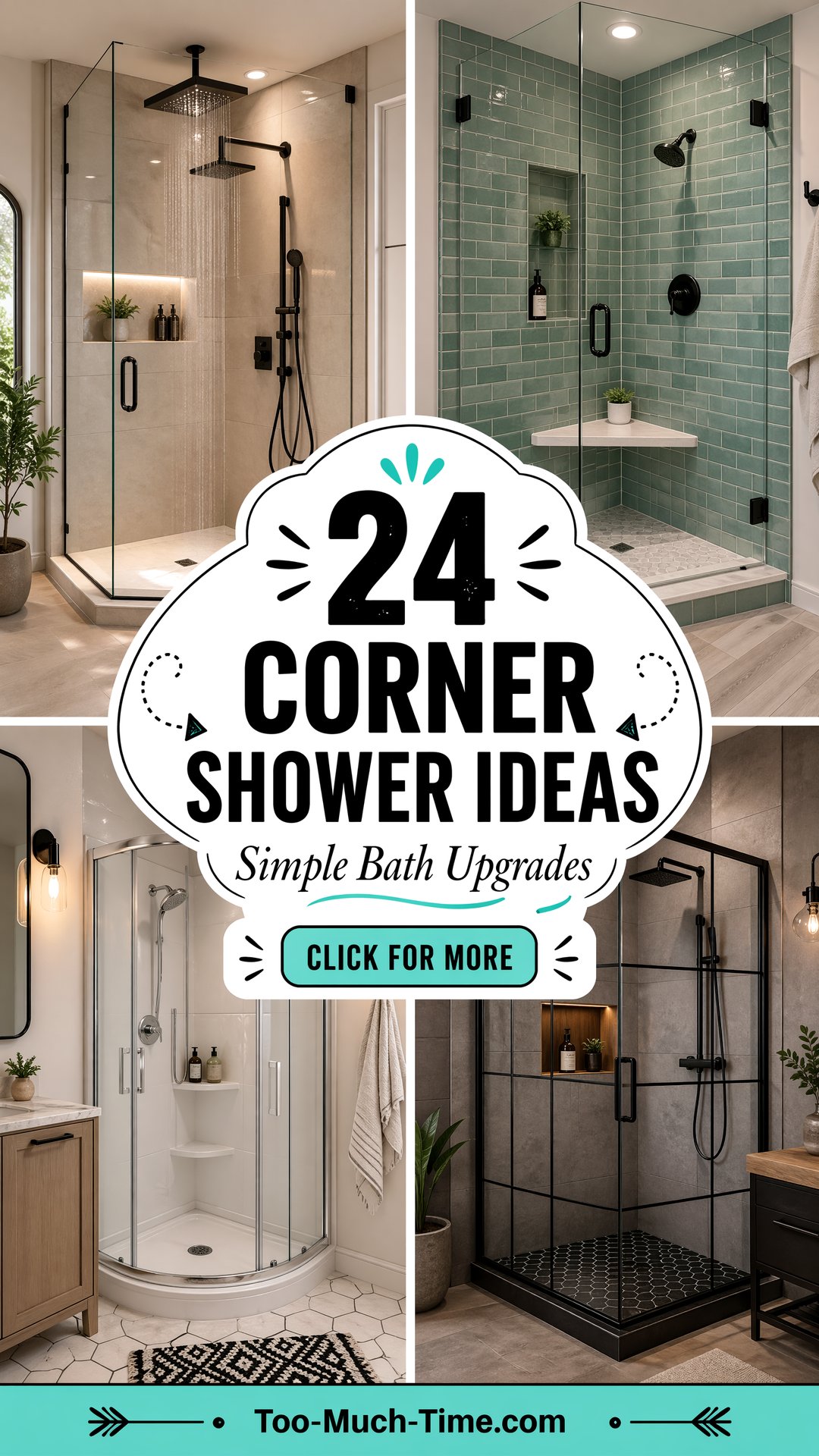 24 Corner Shower Ideas Simple Upgrades for Baths! - 24 Corner Shower Ideas: Simple Upgrades for Baths!