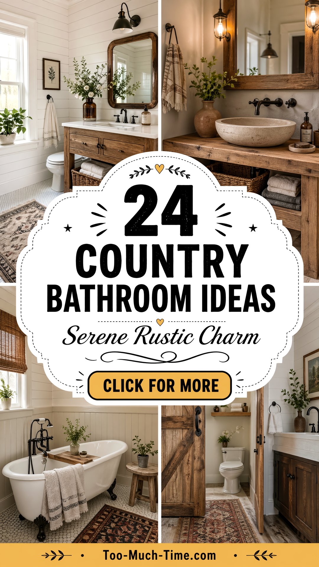 24 Country Bathroom Ideas for Serene Rustic Charm At Home - 24 Country Bathroom Ideas for Serene Rustic Charm At Home
