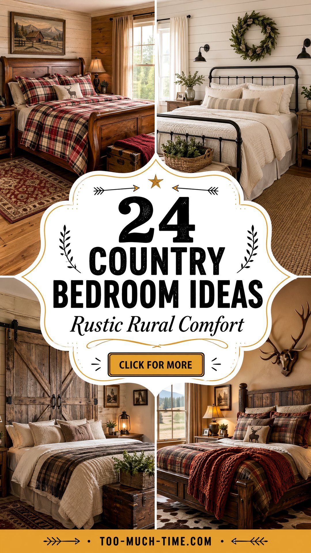 24 Country Bedroom Ideas for Cozy Comforting Rural Style - 24 Country Bedroom Ideas for Cozy, Comforting Rural Style