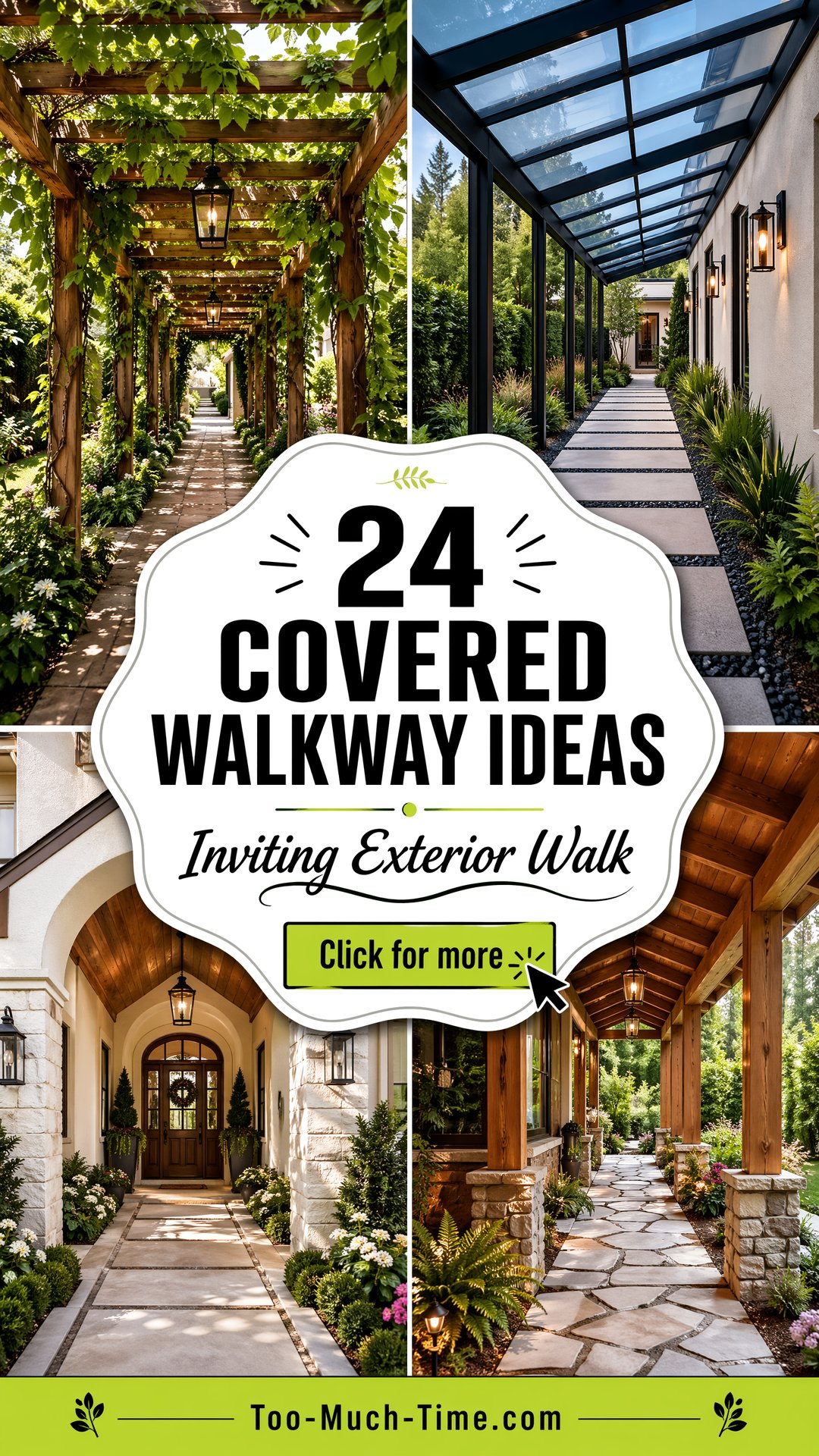 24 Covered Walkway Ideas for An Inviting Exterior Walk - 24 Covered Walkway Ideas for An Inviting Exterior Walk