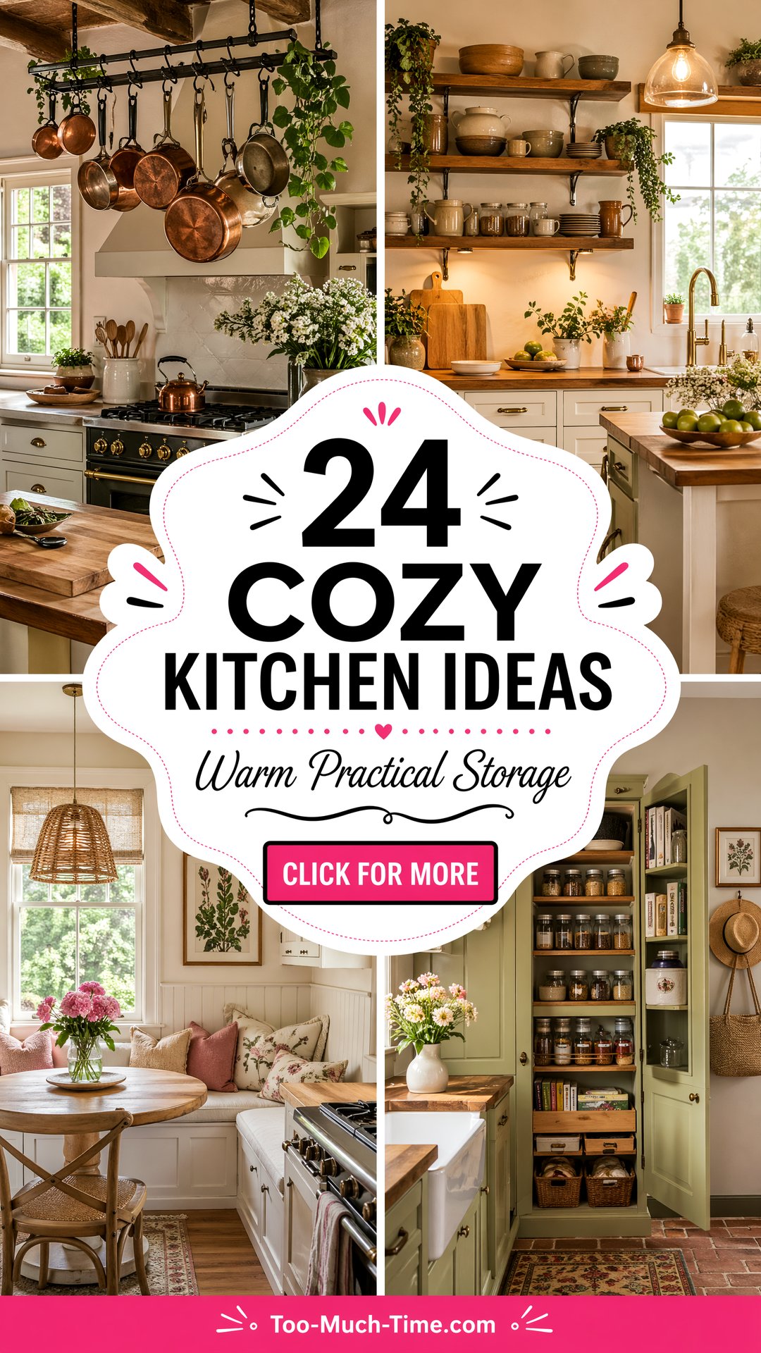 24 Cozy Kitchen Ideas Warm and Practical Storage - 24 Cozy Kitchen Ideas Warm and Practical Storage