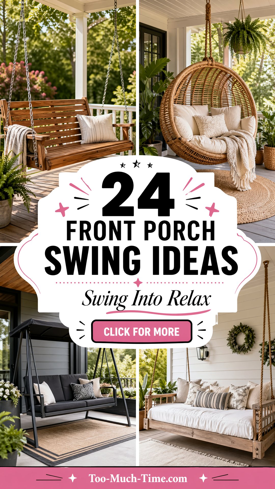24 Cozy Updates with 24 Front Porch Swing Ideas Today - 24 Cozy Updates with 24 Front Porch Swing Ideas Today