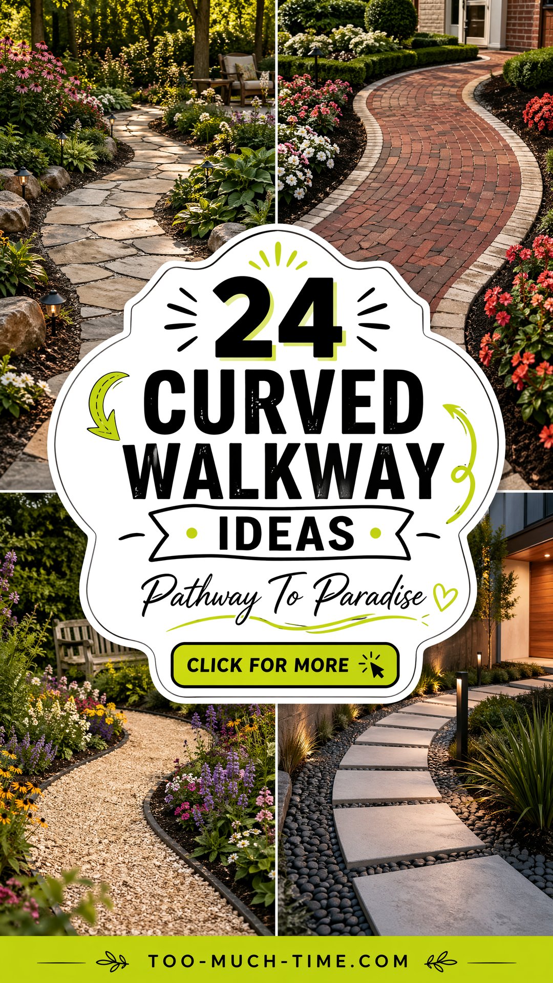 24 Curved Walkway Ideas for Outdoors and Walkways Today - 24 Curved Walkway Ideas for Outdoors and Walkways Today