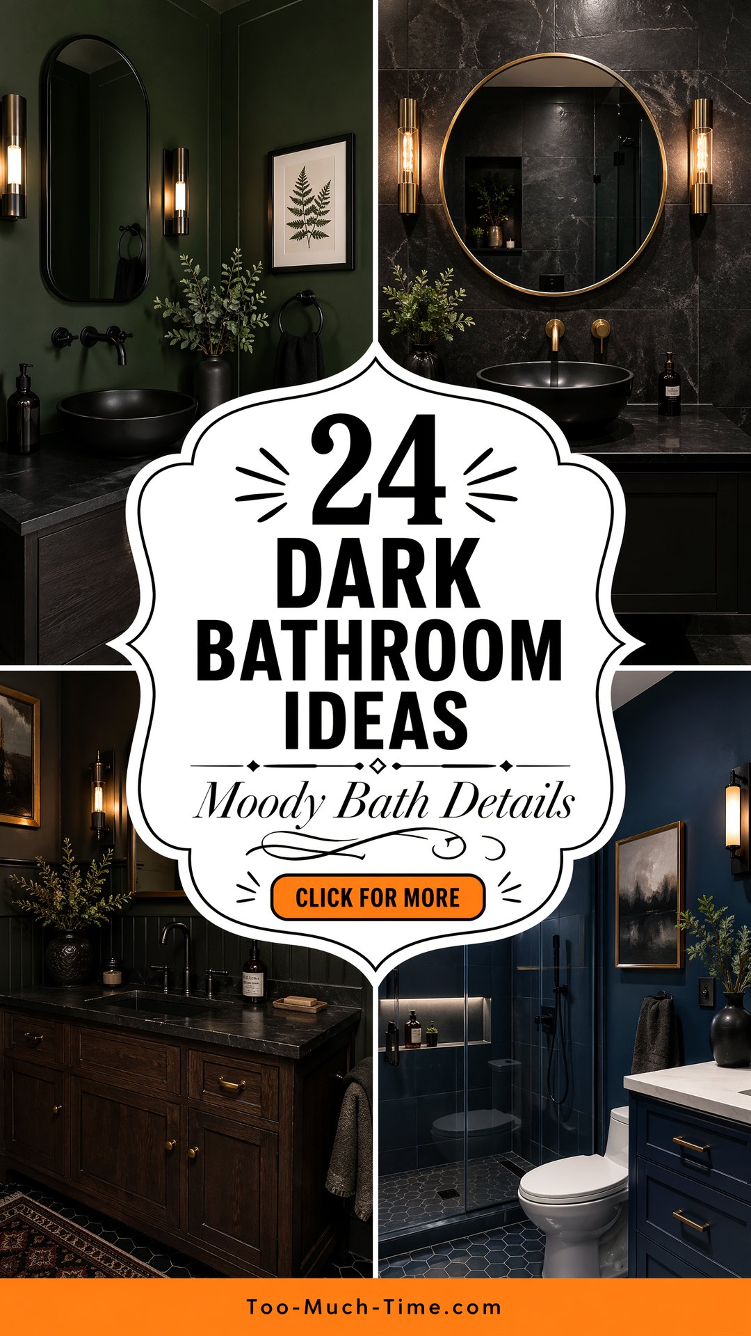 24 Dark Bathroom Ideas for Interiors and Details Today - 24 Dark Bathroom Ideas for Interiors and Details Today