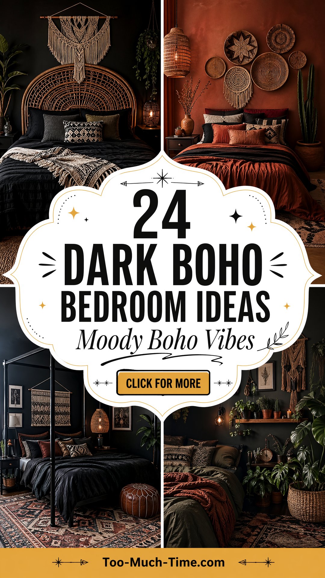 24 Dark Boho Bedroom Ideas for Interiors and Style Tips - 24 Dark Boho Bedroom Ideas for Interiors and Style Tips