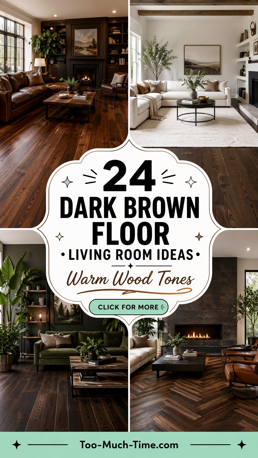 24 Dark Brown Floor Living Room Ideas for Interiors Now - 24 Dark Brown Floor Living Room Ideas for Interiors Now