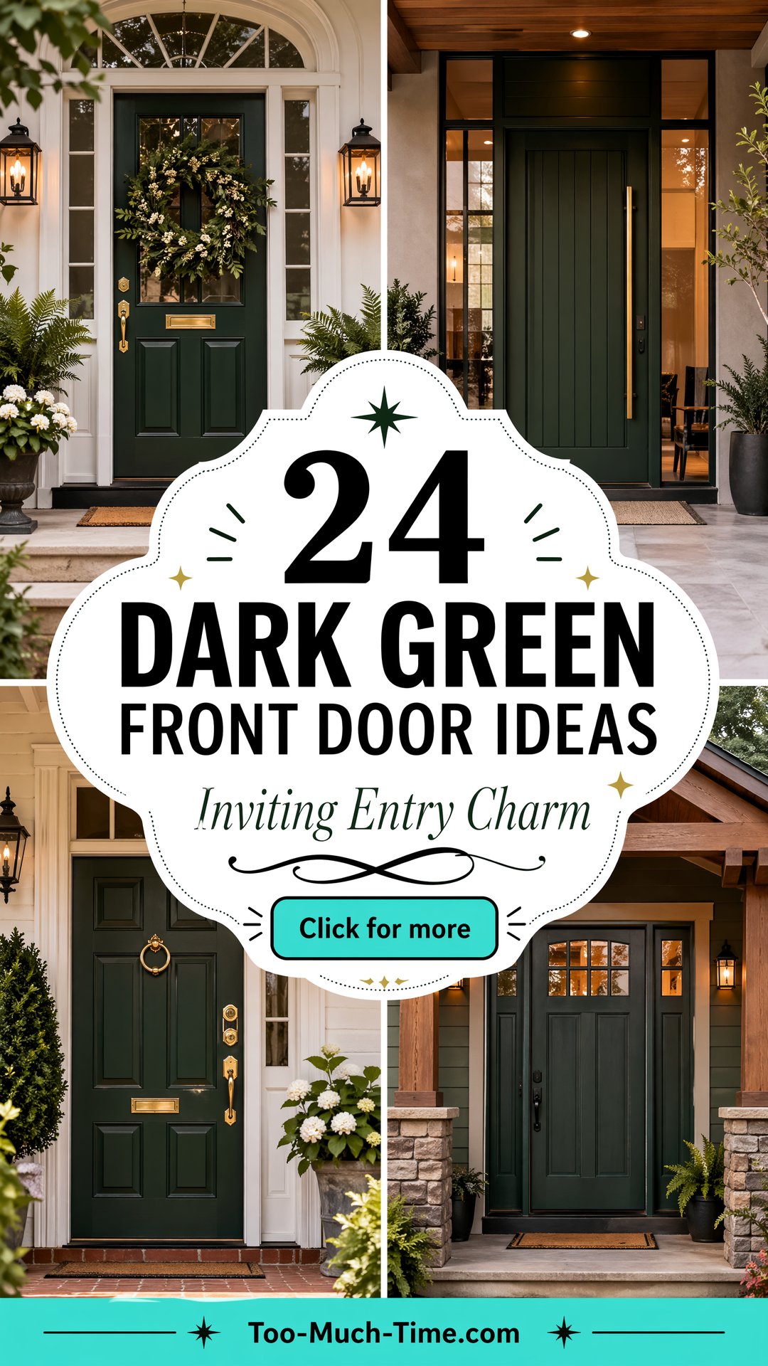24 Dark Green Front Door Ideas for Inviting Entry Today - 24 Dark Green Front Door Ideas for Inviting Entry Today