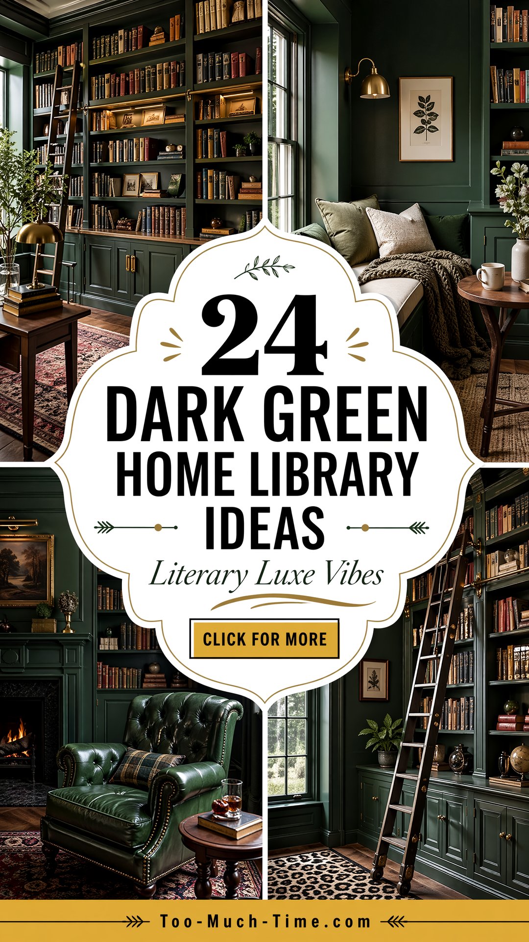 24 Dark Green Home Library Ideas and Inspiration Today. - 24 Dark Green Home Library Ideas and Inspiration Today.