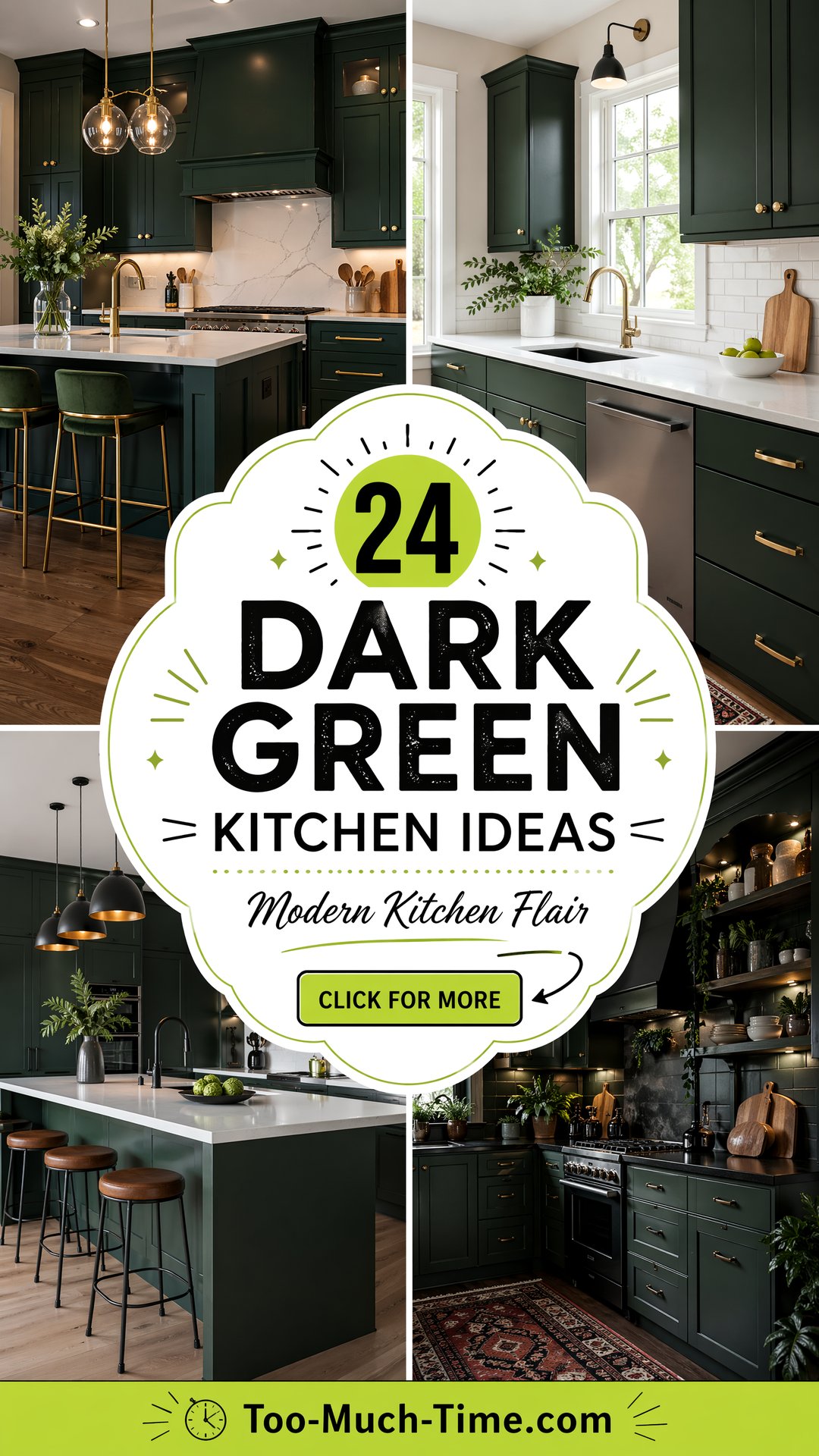 24 Dark Green Kitchen Ideas for Modern Kitchens Today - 24 Dark Green Kitchen Ideas for Modern Kitchens Today