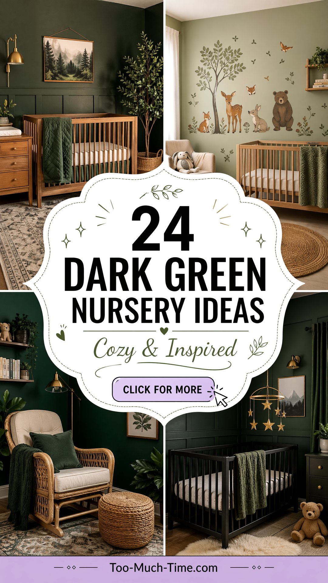24 Dark Green Nursery Ideas to Inspire Cozy Spaces - 24 Dark Green Nursery Ideas to Inspire Cozy Spaces