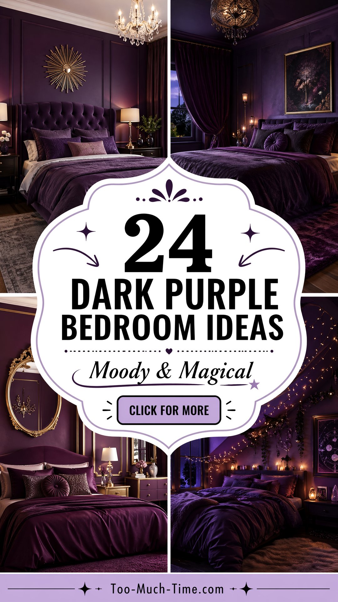 24 Dark Purple Bedroom Ideas to Create Mood. - 24 Dark Purple Bedroom Ideas to Create Mood.