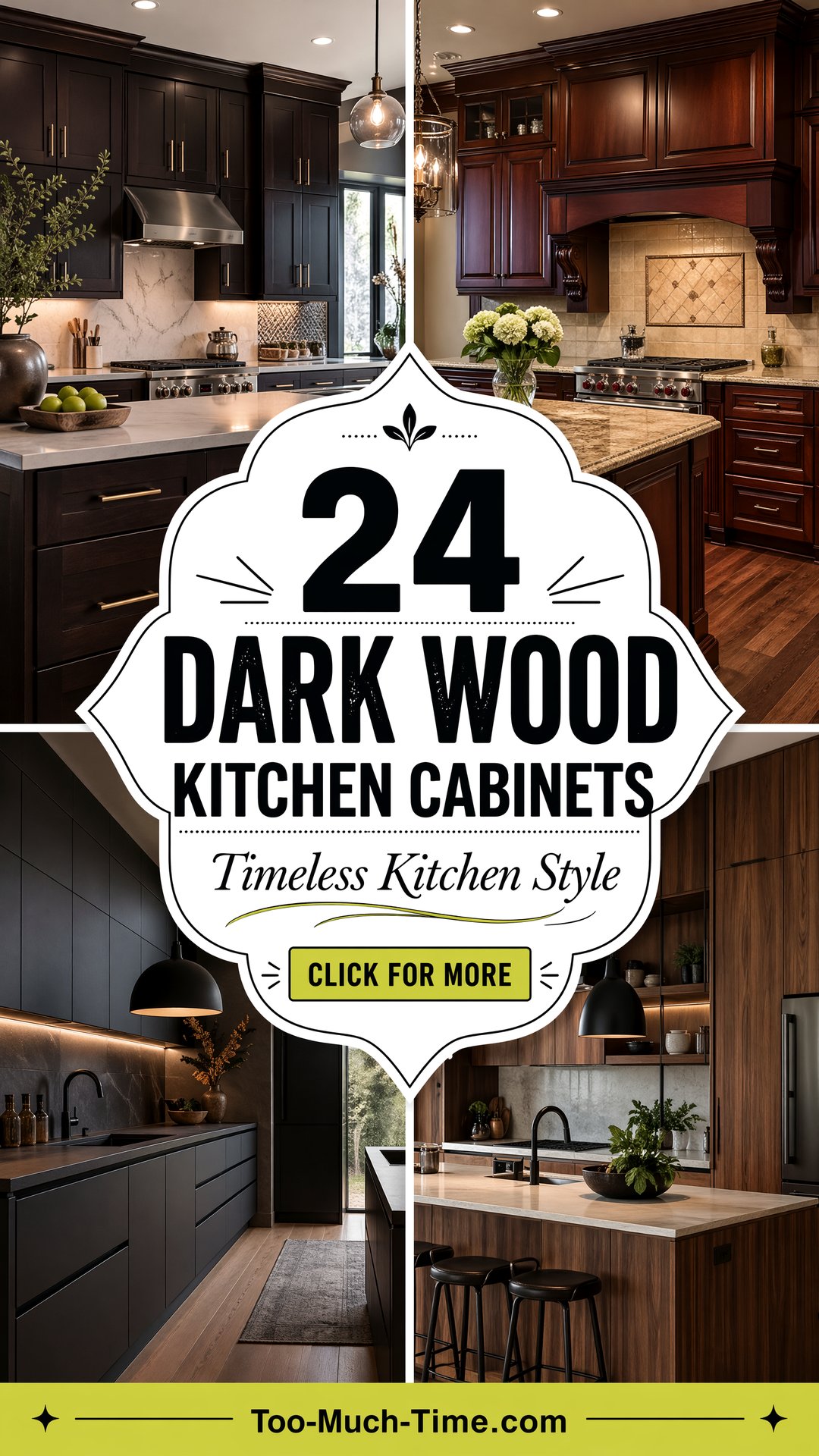 24 Dark Wood Kitchen Cabinets for Timeless Style Today. - 24 Dark Wood Kitchen Cabinets for Timeless Style Today.