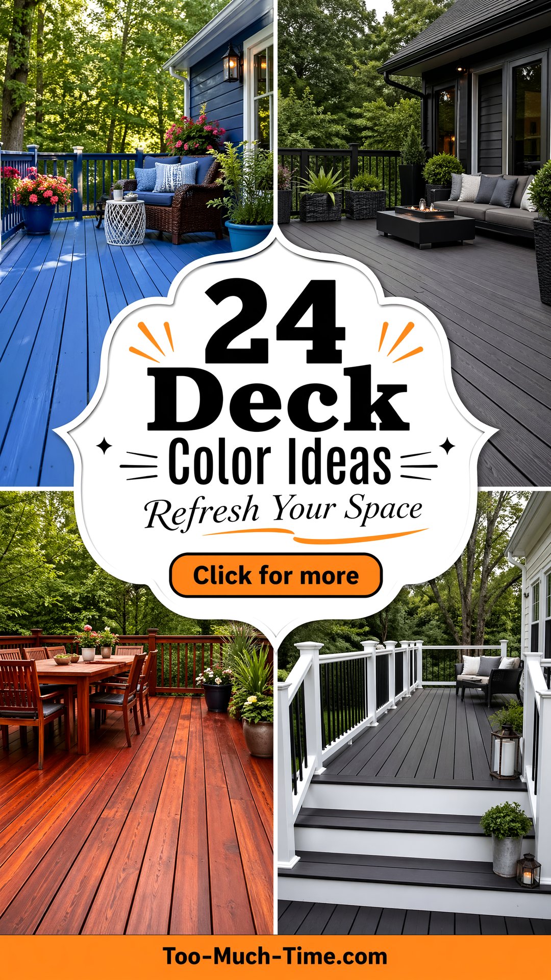 24 Deck Color Ideas to Refresh Outdoor Living Spaces. - 24 Deck Color Ideas to Refresh Outdoor Living Spaces.