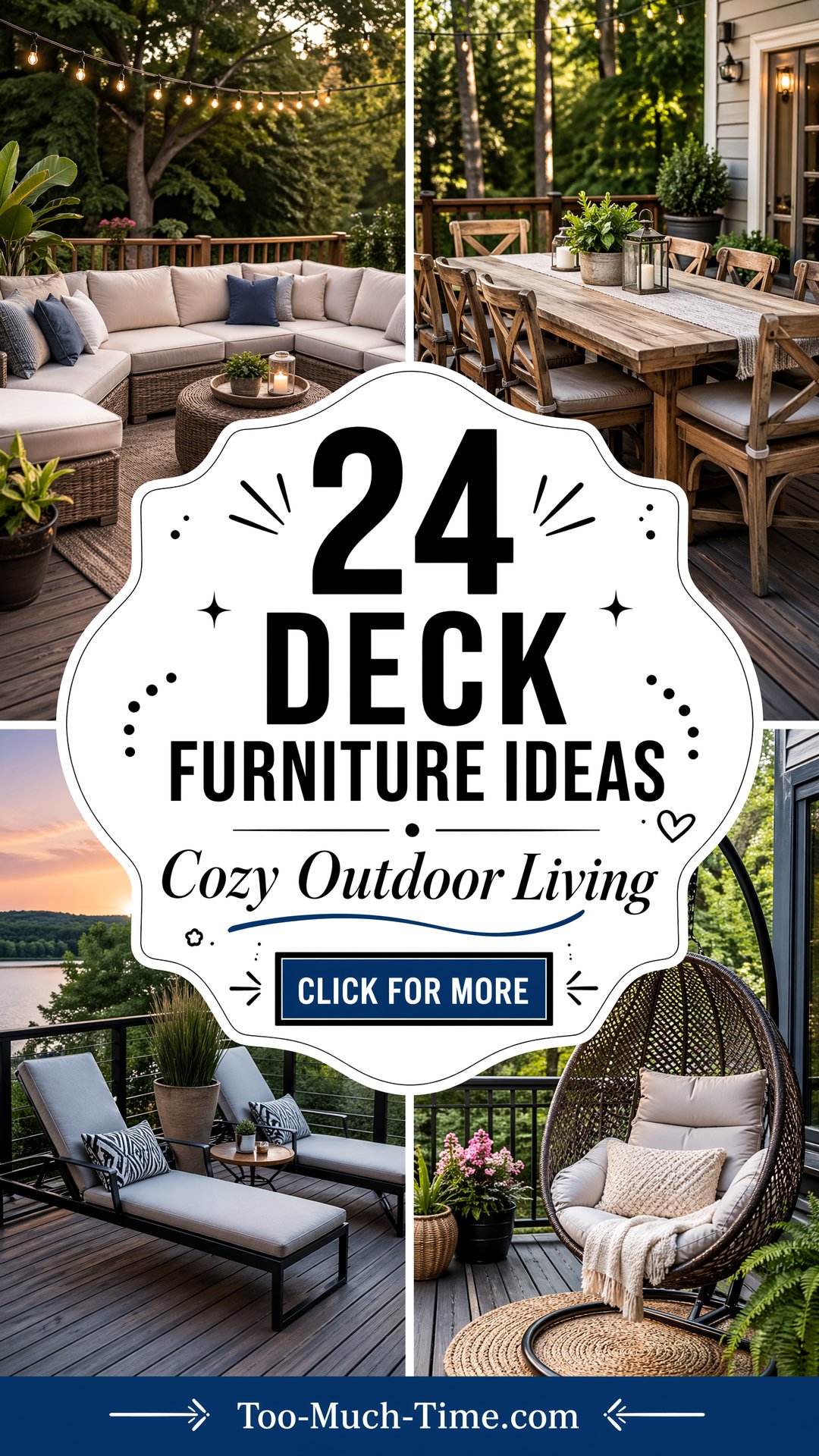 24 Deck Furniture Ideas for Cozy Outdoor Living Spaces - 24 Deck Furniture Ideas for Cozy Outdoor Living Spaces