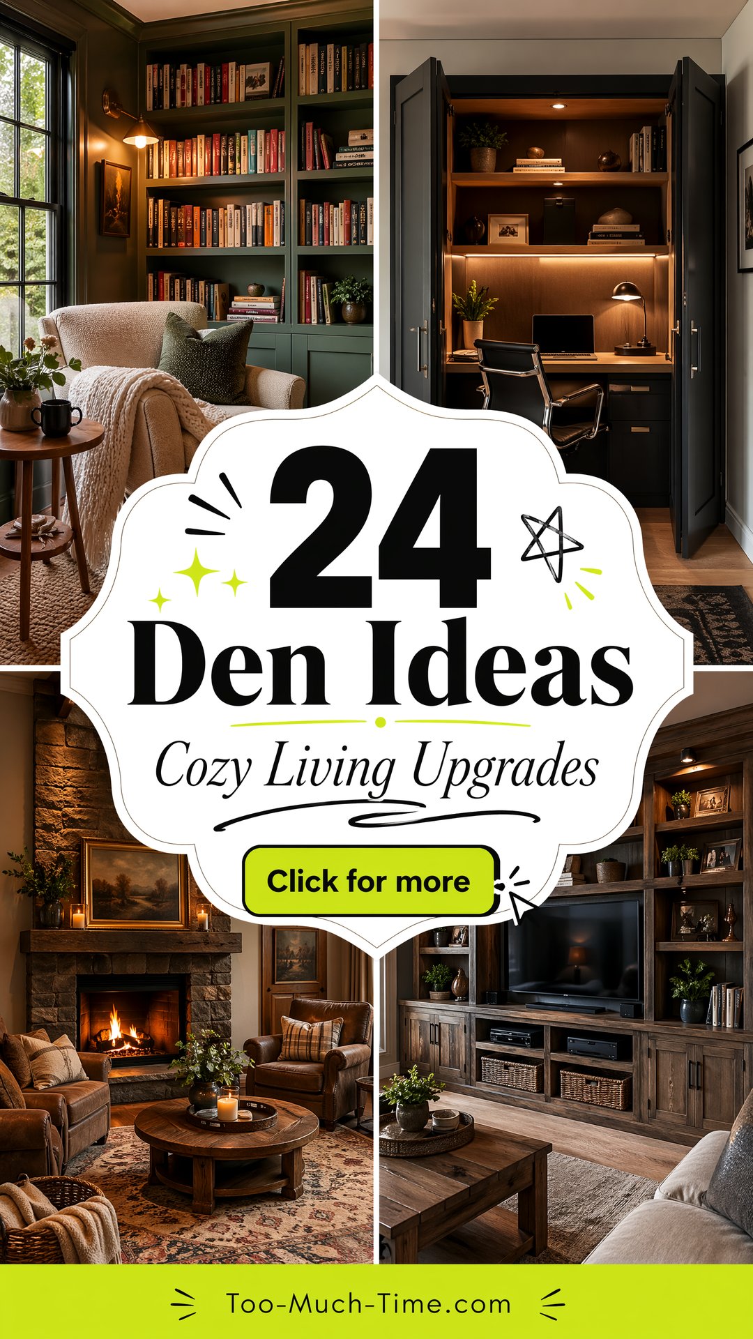 24 Den Ideas for Cozy Living and Workspace Upgrades - 24 Den Ideas for Cozy Living and Workspace Upgrades