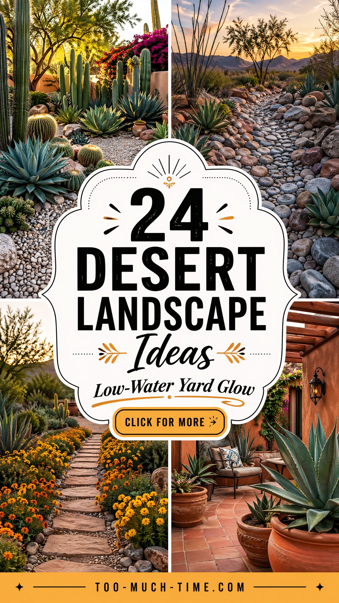 24 Desert Landscape Ideas for Low-water Curb Appeal - 24 Desert Landscape Ideas for Low-water Curb Appeal