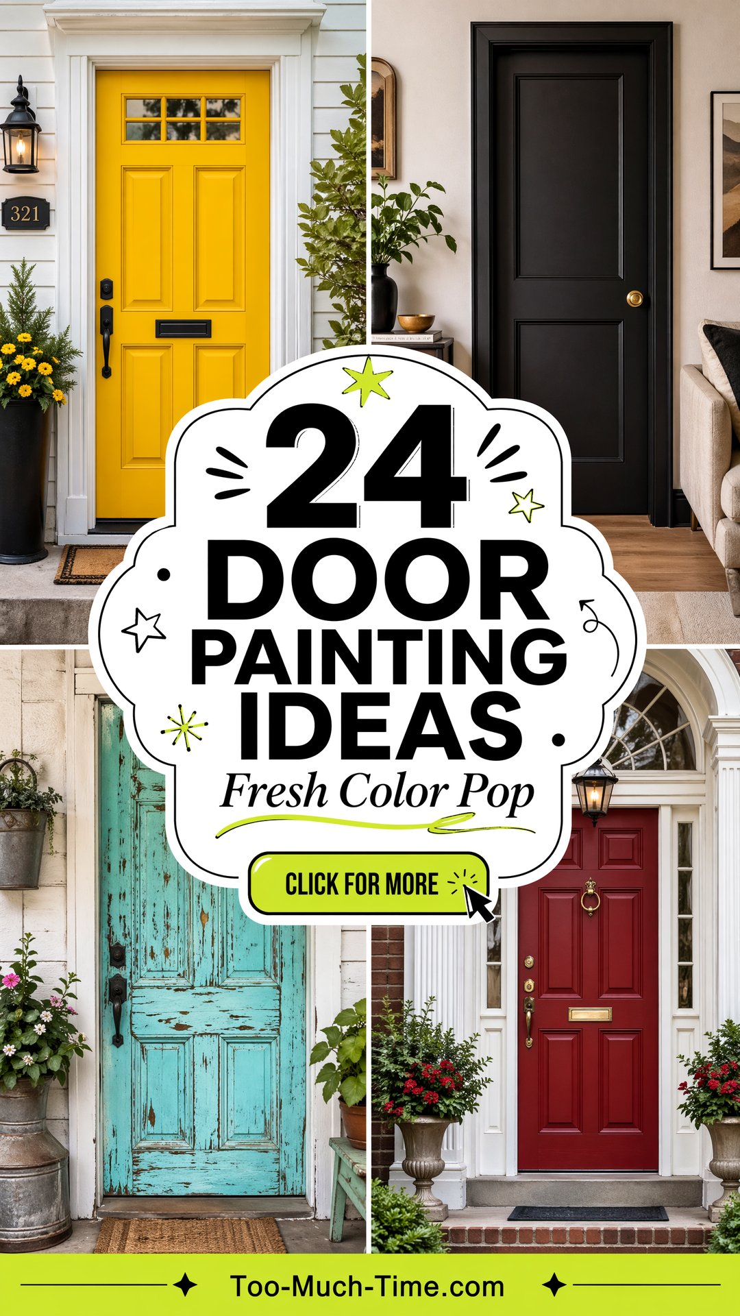 24 Door Painting Ideas Fresh Look with Color and Trim - 24 Door Painting Ideas: Fresh Look with Color and Trim