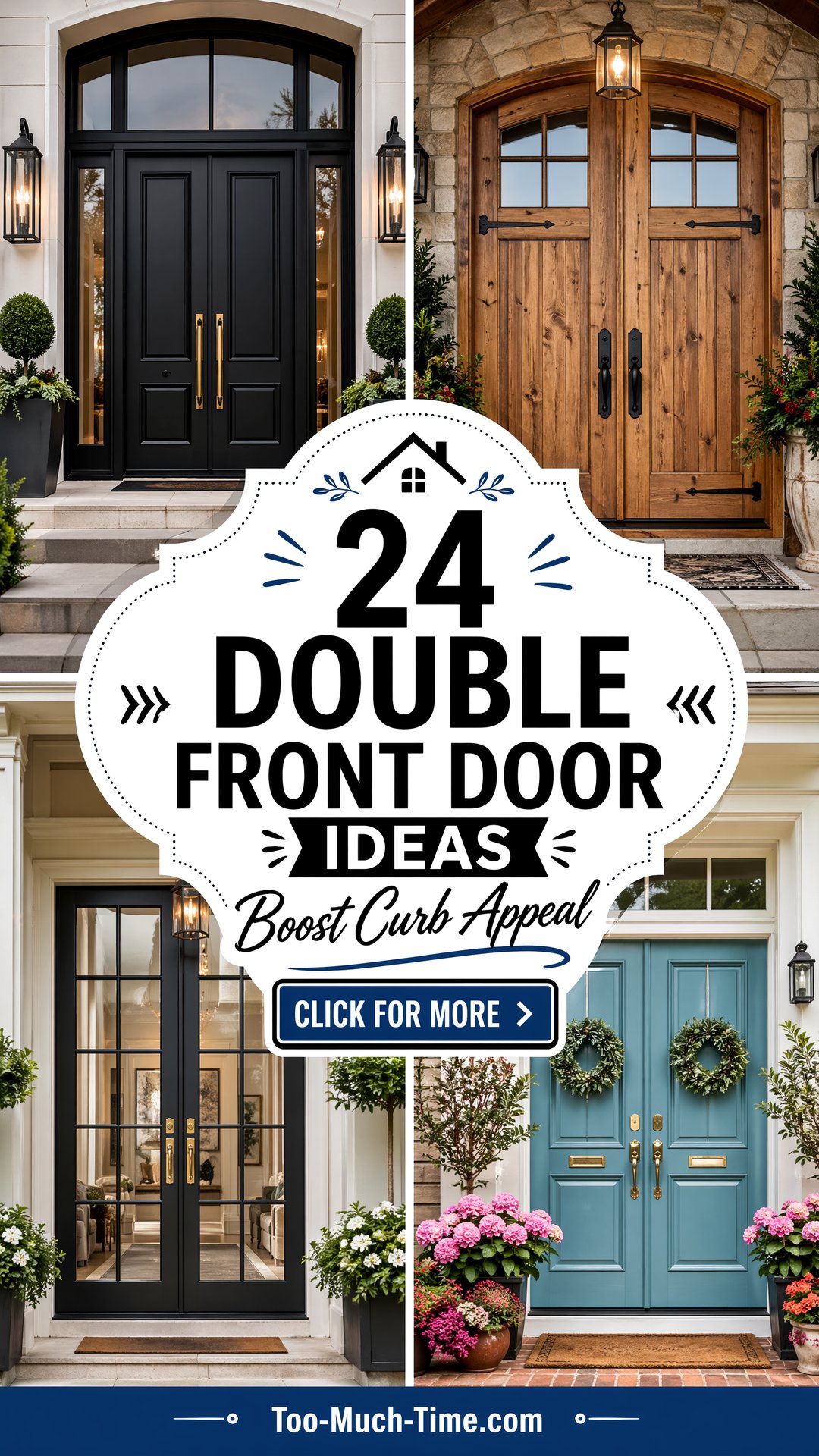 24 Double Front Door Ideas to Boost Curb Appeal Today - 24 Double Front Door Ideas to Boost Curb Appeal Today