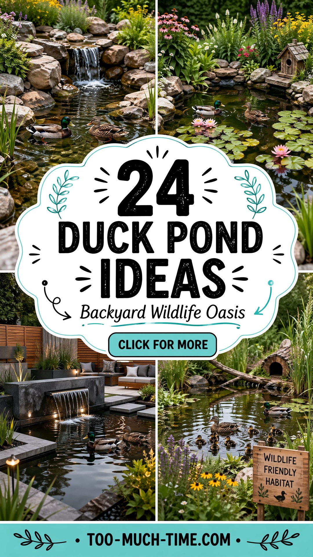 24 Duck Pond Ideas for Backyard Wildlife Enthusiasts - 24 Duck Pond Ideas for Backyard Wildlife Enthusiasts