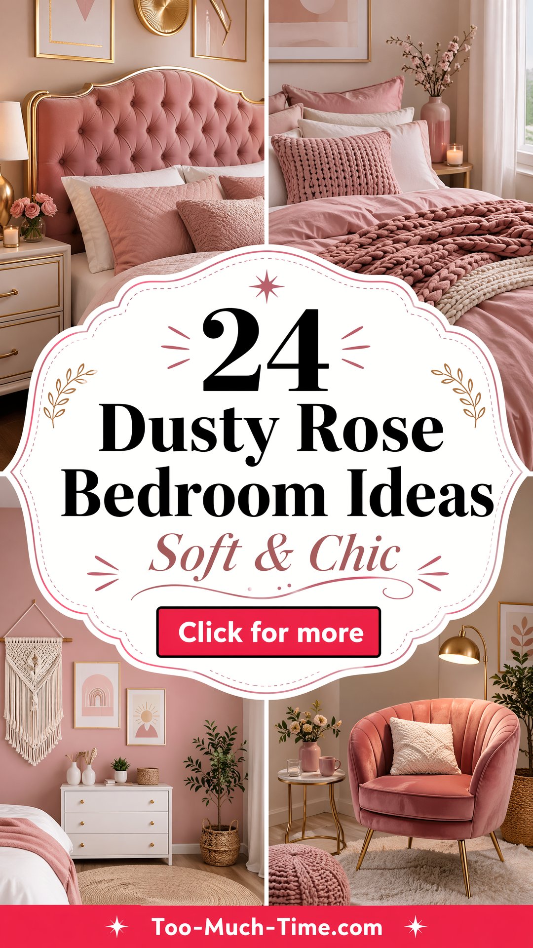 24 Dusty Rose Bedroom Ideas Bold Decor Ideas for Rooms - 24 Dusty Rose Bedroom Ideas: Bold Decor Ideas for Rooms