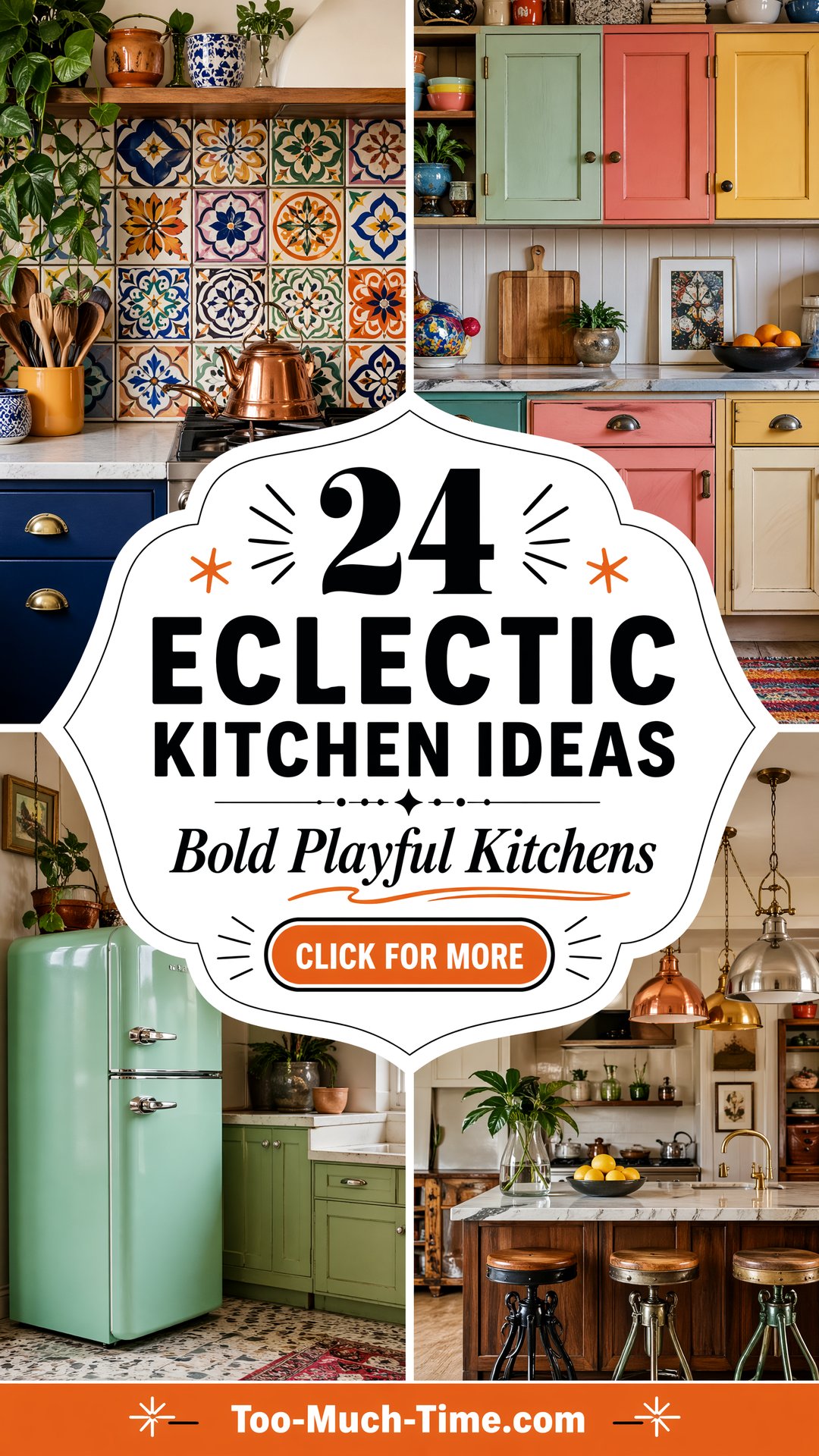 24 Eclectic Kitchen Ideas for Bold Playful Spaces. - 24 Eclectic Kitchen Ideas for Bold, Playful Spaces.