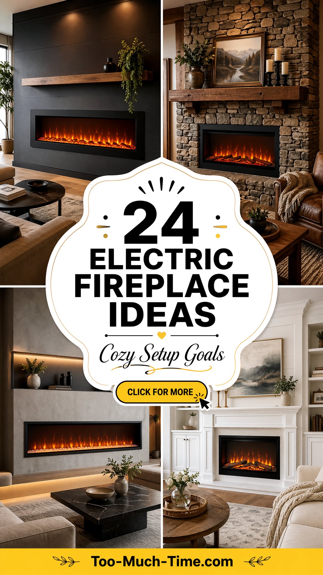 24 Electric Fireplace Ideas with Tv Above Cozy Setup - 24 Electric Fireplace Ideas with Tv Above Cozy Setup