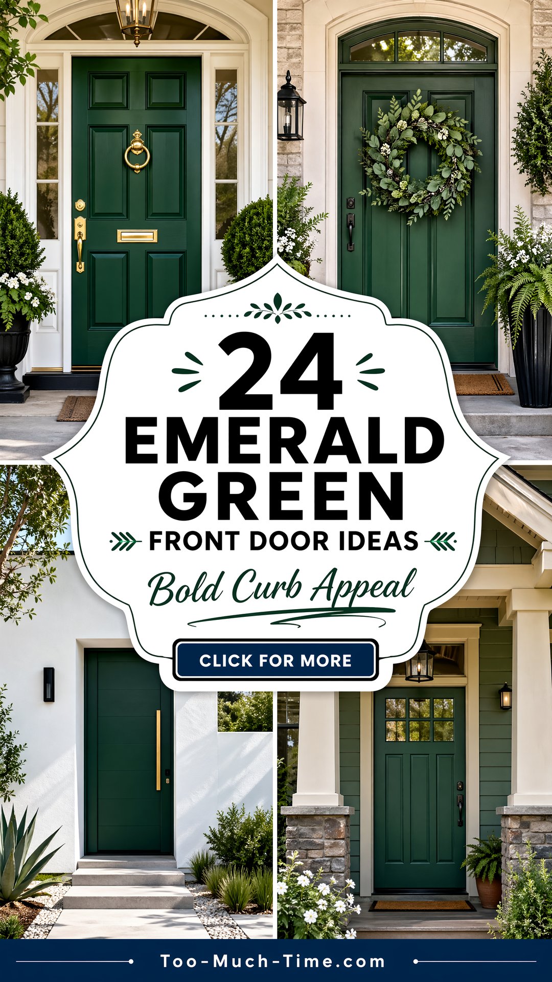 24 Emerald Green Front Door Ideas for Bold Curb Appeal - 24 Emerald Green Front Door Ideas for Bold Curb Appeal