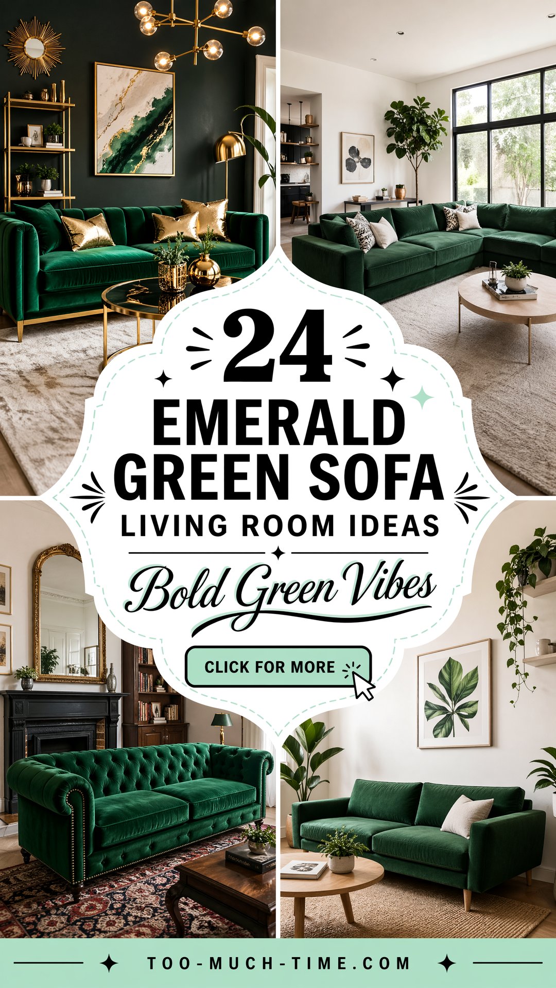 24 Emerald Green Sofa Living Room Ideas to Inspire - 24 Emerald Green Sofa Living Room Ideas to Inspire