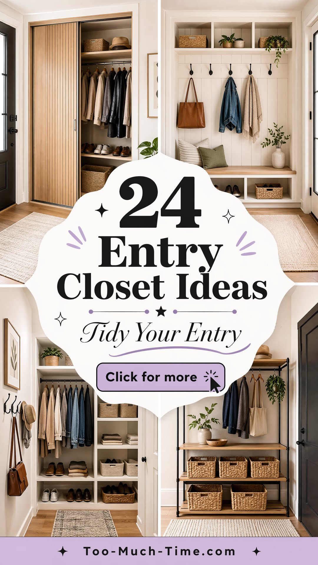 24 Entry Closet Ideas to Tidy Your Entry Quickly Today. - 24 Entry Closet Ideas to Tidy Your Entry Quickly Today.