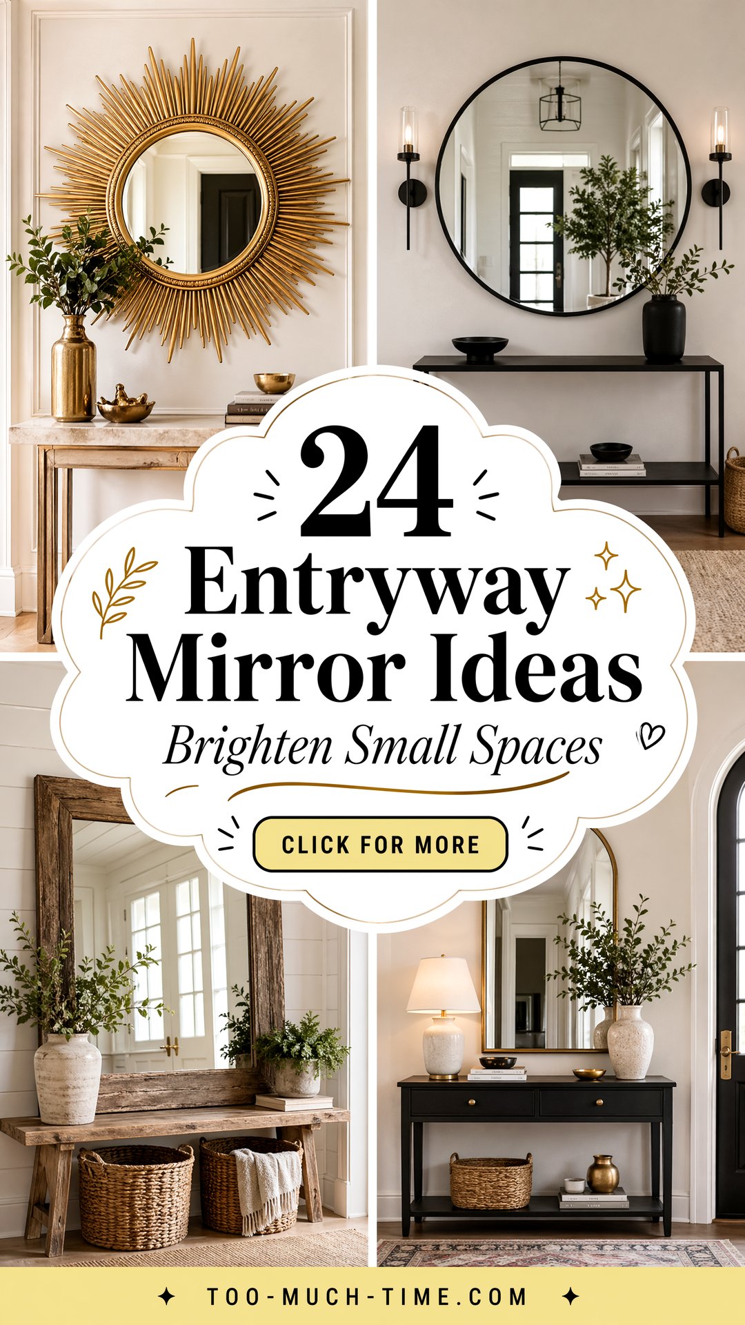 24 Entryway Mirror Ideas to Brighten Small Spaces. - 24 Entryway Mirror Ideas to Brighten Small Spaces.