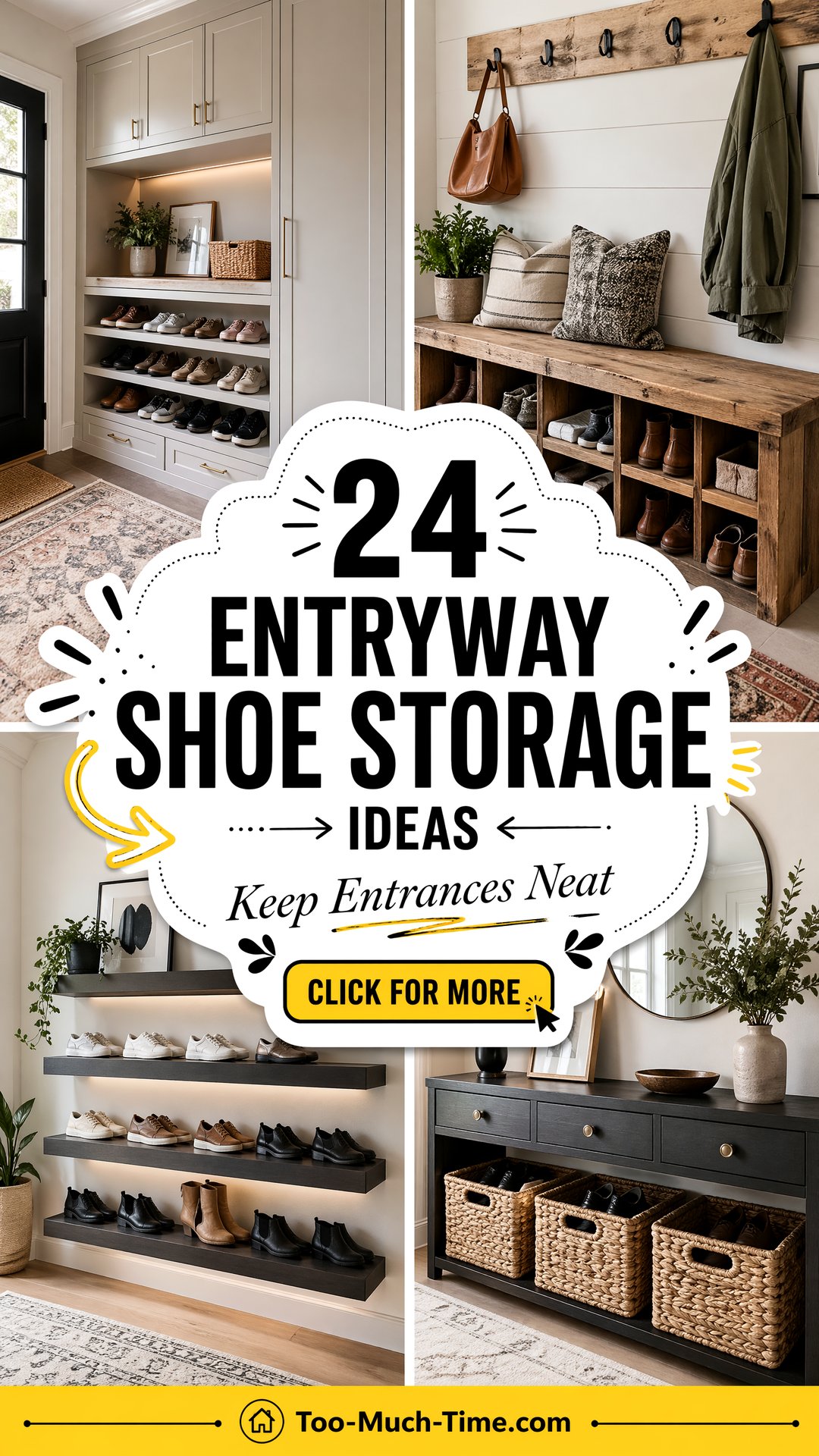 24 Entryway Shoe Storage Ideas to Keep Entrances Neat. - 24 Entryway Shoe Storage Ideas to Keep Entrances Neat.
